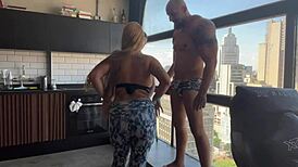 Two Trainers Fuck Blonde Gym Student's Tight Pussy Emotionally