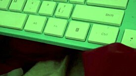 slimyslimy1 feels intense pleasure sneaking a cum in bed next to stepsister