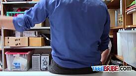 Raven hammered by horny officer's big cock!