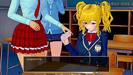 complete gameplay - hs tutor part 8, blonde student sucks and fucks monster cock in wild hentai scene. It’s total chaos!