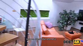 Debt4k Girl Delays Rent with Hot POV Sex and Blowjob for Landlord