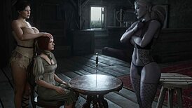 Damn! Busty woman picked for hot futanari threesome with double penetration!