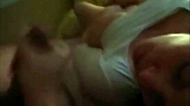 Babe fingers herself and gets facial cumshot