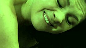 Petra Blair enjoys a passionate session with her partner