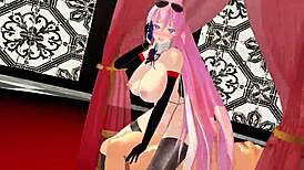 luka bo peep flaunts big tits in hentai sex. anime babe gets wild with boobs! 😍