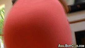 Wow, big ass babe gets fingered in stockings and panties! 😘