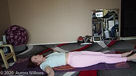 yoga lesson 362 with brunette instructor