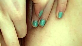 solo british whore intensely fucks her hairy cunt with a thick dildo