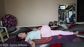 yoga lesson 362 with brunette instructor
