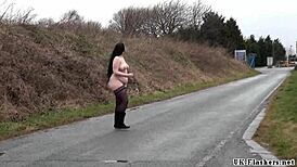 Fat British Amateur Emma Flashes Nude in Public Voyeur Scene