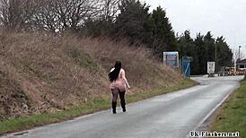 Fat British Amateur Emma Flashes Nude in Public Voyeur Scene