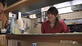 Japanese big tits in wild full-course action