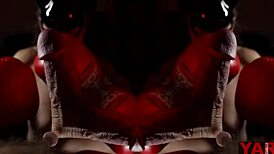 Artistic Blowjob with Boxing Gloves in a Big Cock Duel