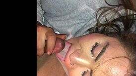 Girlfriend Squirts in Car During Blowjob with Friend