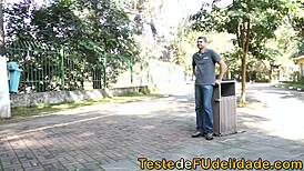 Watch this brunette getting fucked at the construction site.