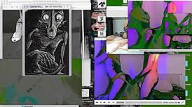 Fucking on the desk in webcam