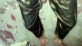 Watch this Pakistani bisexual gay boy masturbate with shining silk fabric