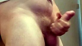 came home drunk and horny, watching voyeur wanking with big cock