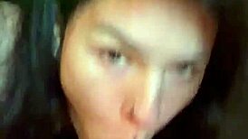 watch me, the latina babe, show off deepthroat with big cock, choking and gagging