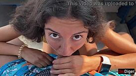 risky public blowjob on a ferris wheel, so thrilling!