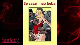 Manželka bere velký černý kokot v dvojité penetraci