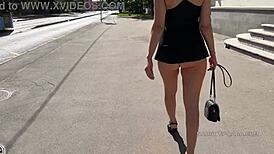 My Extremely Short Transparent Dress in Public