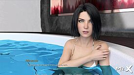 brunette milf teaches acting in hot shower scene