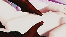 Miku begs for a big black cock?