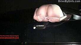 big ass blonde teen 18+ getting fucked in a car, blowjob and creampie action