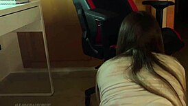 Cumshot and Sex with Glasses Girl