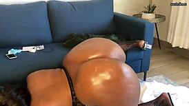 Big black ass fucked hard in different positions