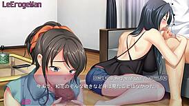 Tenhle anime hentai pár si vychutnává oral končící creampie výstřikem 😏