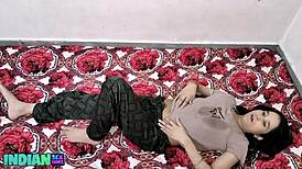 horny indian couple get wild on bed before deepthroat and fuck