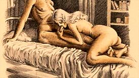 Vintage Erotic Illustration Captures Timeless Sensual Art Style