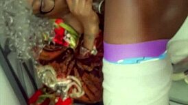 Granny seeks big ebony item for her oral needs