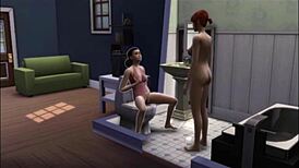 In wicked of whimsville season 1 episode 2, the BRUNETTE REDHEAD MASTURBATES to marjorie in a voyeur lesbian solo comedy