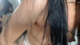 latina mature masturbates big cock