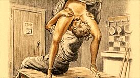 Vintage Erotic Illustration Captures Timeless Sensual Art Style