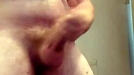 came home drunk and horny, watching voyeur wanking with big cock