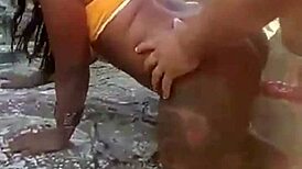 Bela India Takes Beach To Madness With Amazing Bukkake