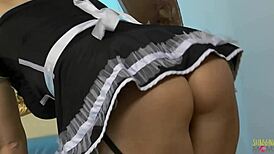 Milf Maid Cleans Not Only the Room But Also Two Cocks in Hardcore Threesome