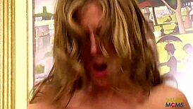 Audrey leigh seeks pleasure with a partner on the sofa