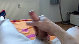 Watching that gay-porn cumshot explode!