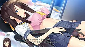 Student in Asian Japanese Uniform Scene