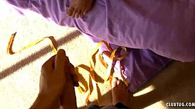 i taught this guy to mega-jizz with my big natural tits and handjob