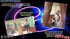 Futa3dx - Hot Teacher Slams Big Futa Cock Into Busty Babes