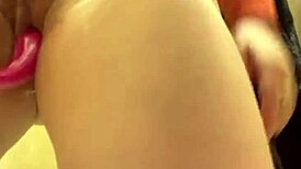 Extreme Public Masturbation: Fingering Shaved Pussy with Vibrator, Close-Up View