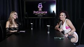 Hey, Safada, show off that eager blowjob skill! Why strip the host and confess wanting her husband after witnessing a fight? - Sta Love N Fire Sheer Red