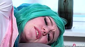 Solo cosplay girl leyla lure fucks herself hard with dildo