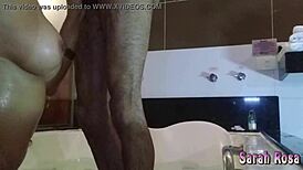 Sarah Rosa's voluptuous body captivates in voyeur interracial scene